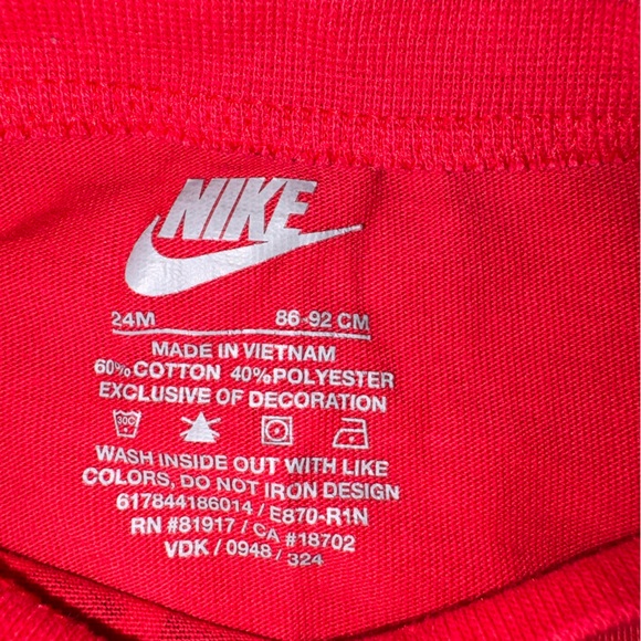 Nike Kids Bright Red Tee - Picture 3 of 3